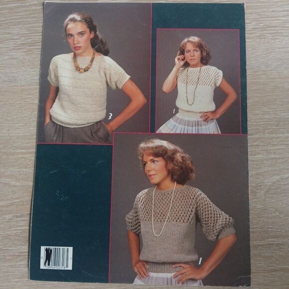 Vintage 80's Leisure Arts Quick Knit Sweaters Pattern Leaflet #318 - Picture 4 of 5